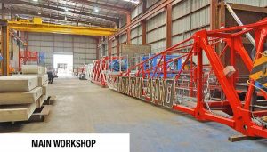 Tower Crane raimondi in warehouse waiting for hire